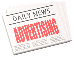 Ads on Newspaper