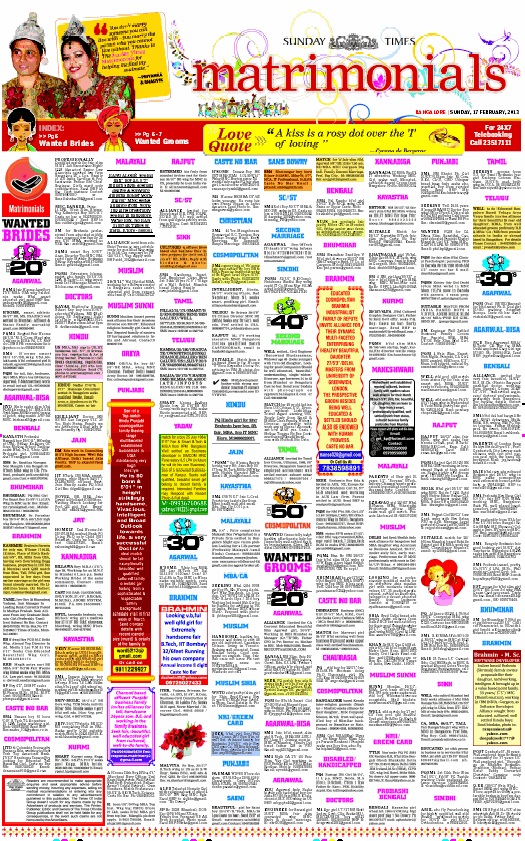times-matrimonial-classifieds-section