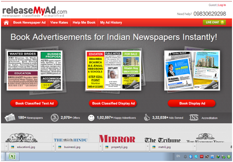 newspaper-ad-booking-at-one-click