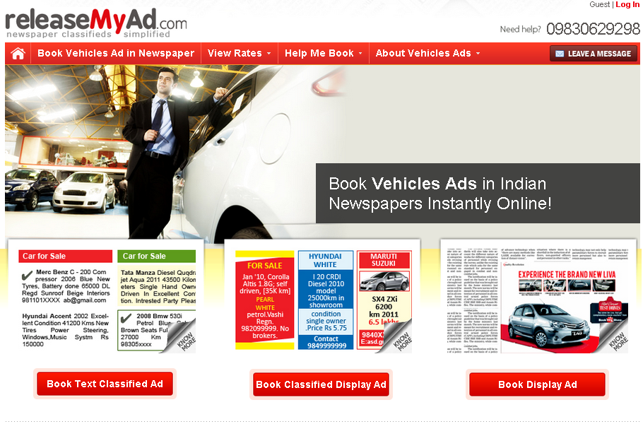 Book-The-Telegraph-Vehicle-Ads-Online-releaseMyAd