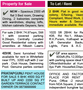 Sample ads of classified text newspaper adverts