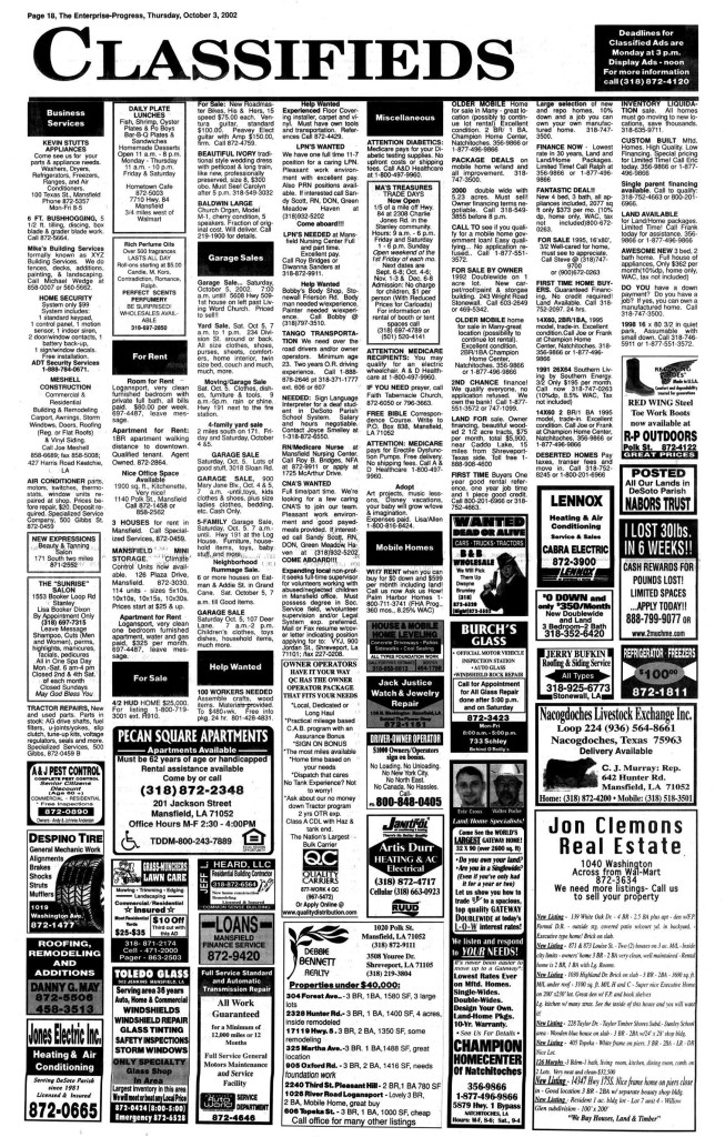 Classifieds-page-in-a-newspaper