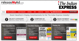 The_Indian_Express_Classified_Ad_Booking
