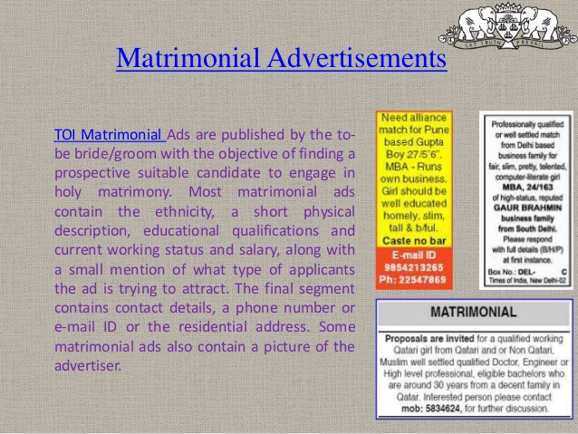 times-of-india-matrimonial-ads