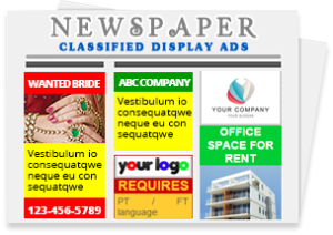 Classified & Display Ads on Newspaper