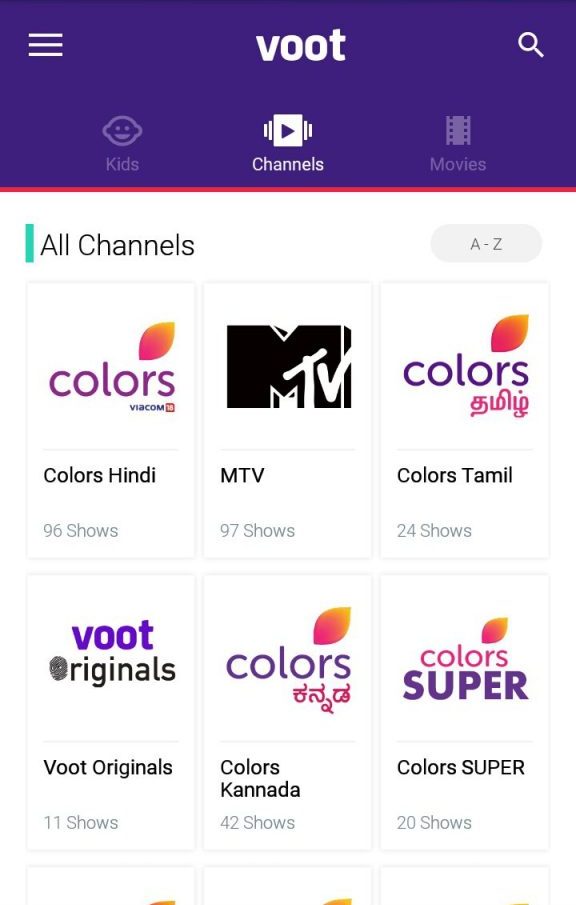 Ads on Voot App