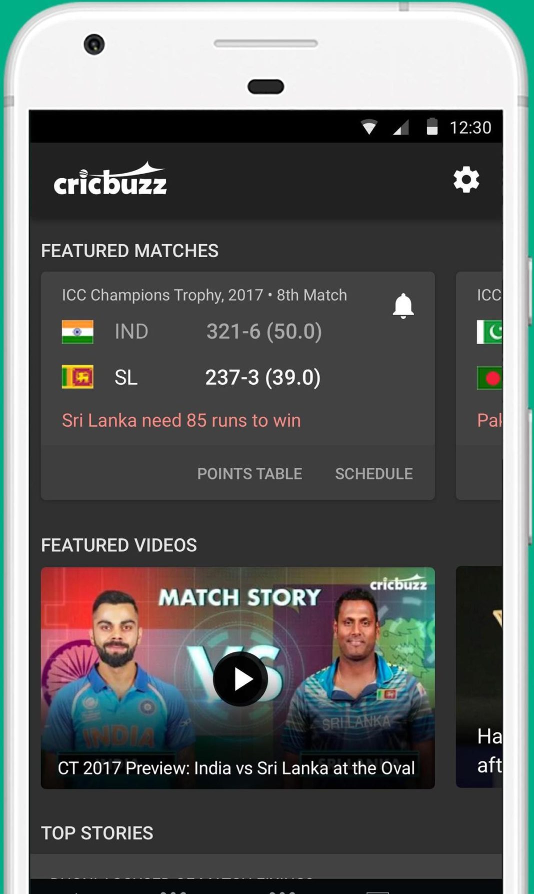 Video matching. Cricbuzz. Featured Video.