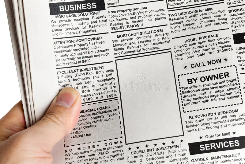 Ads in Newspaper