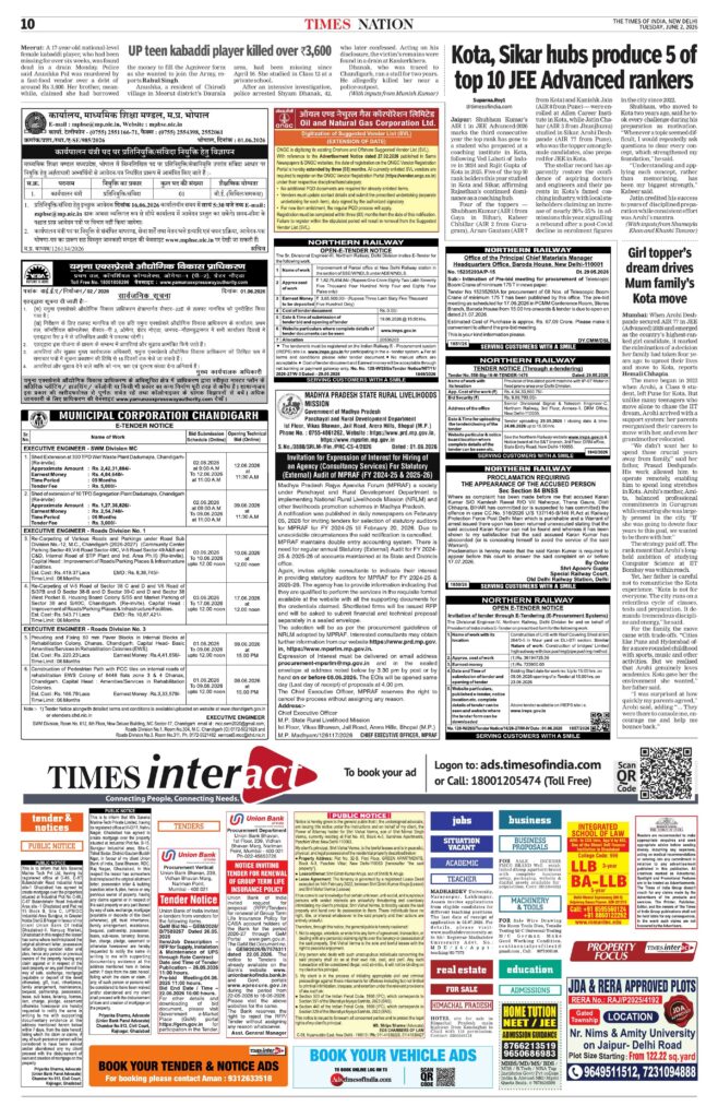 Times of India Classified
